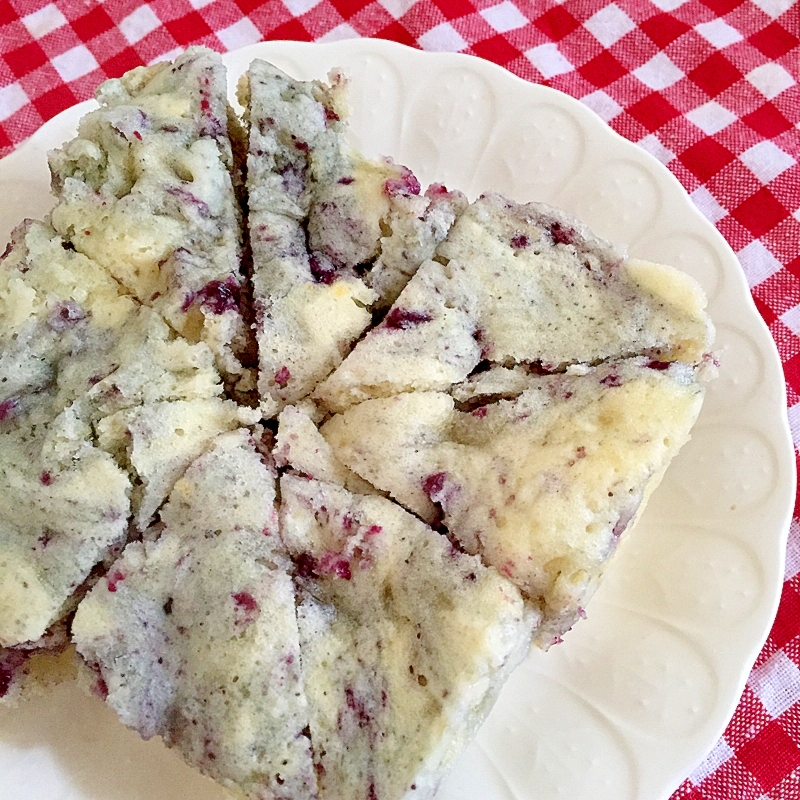 レンジで超簡単！ブルーベリーの蒸しパン★