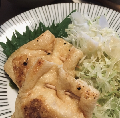 ネギ入り♪油揚げの納豆詰め焼き✿