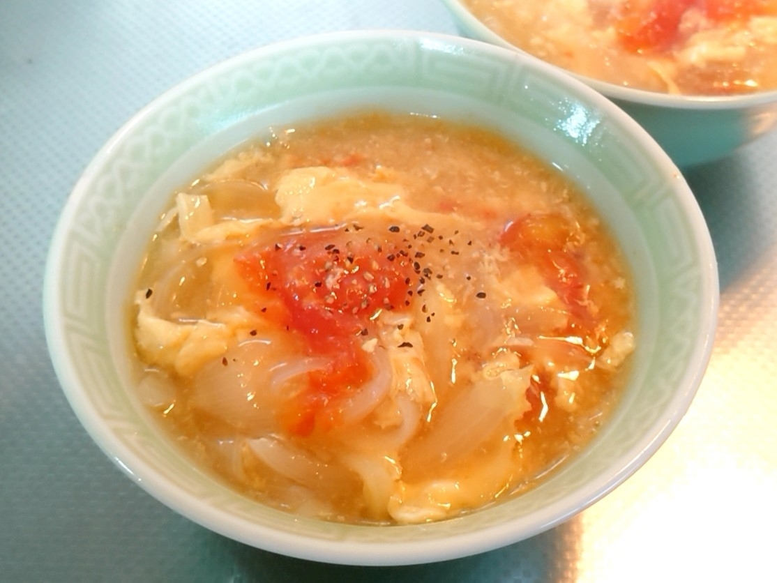 トマトと卵の中華スープ