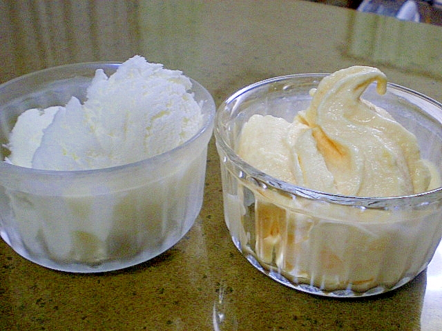 卵と生クリームを使い切る！アイスクリーム２種
