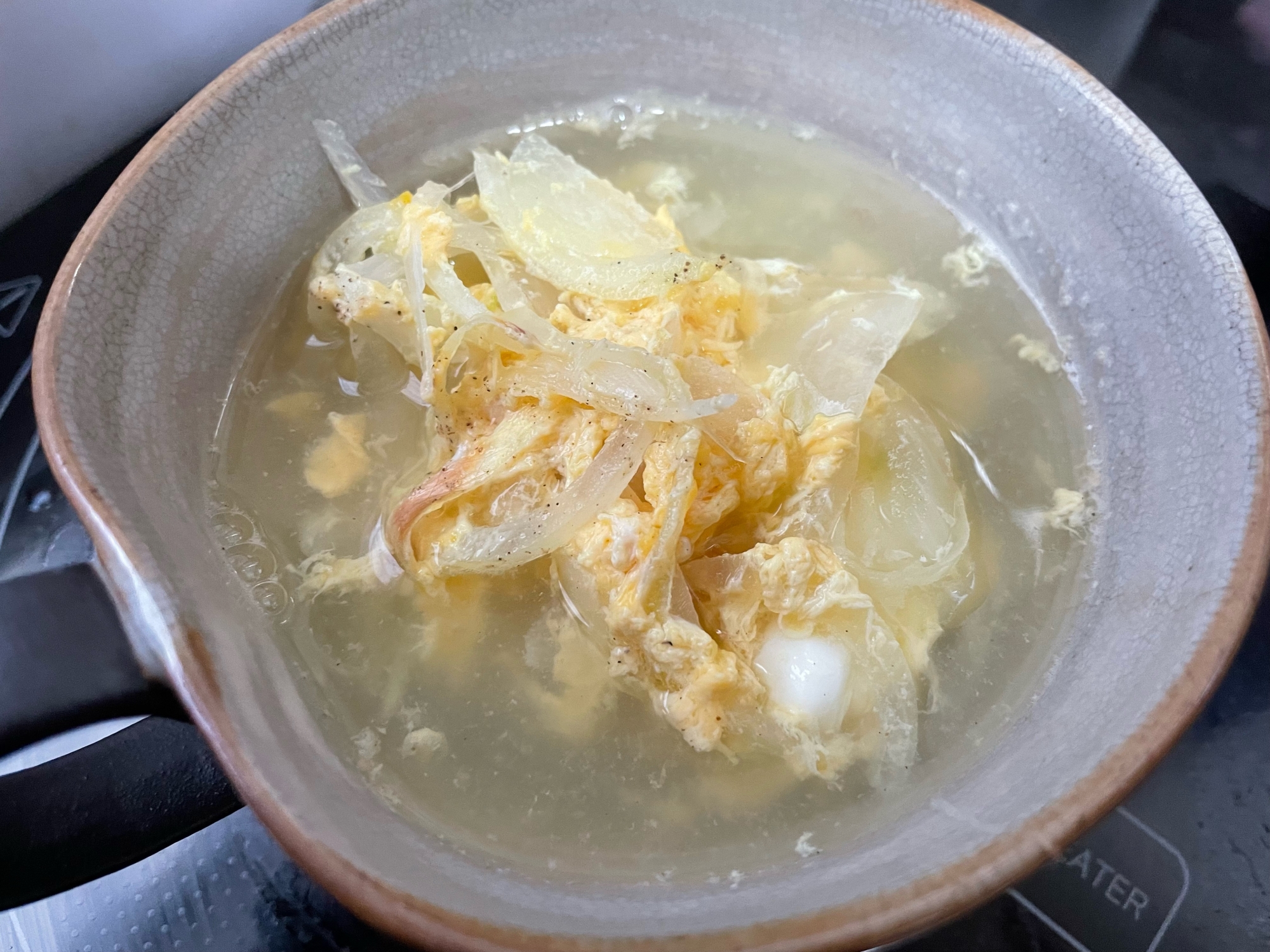 時短簡単♡卵と玉ねぎのスープ