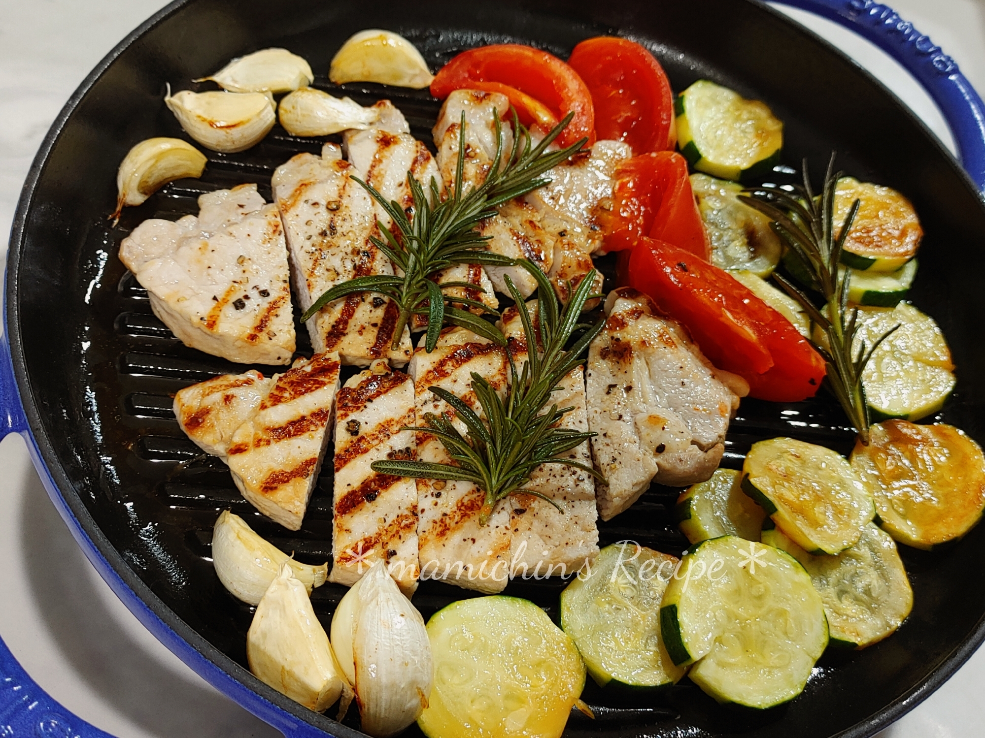 ストウブピュアグリル26センチ〜豚ロース&ズッキーニ