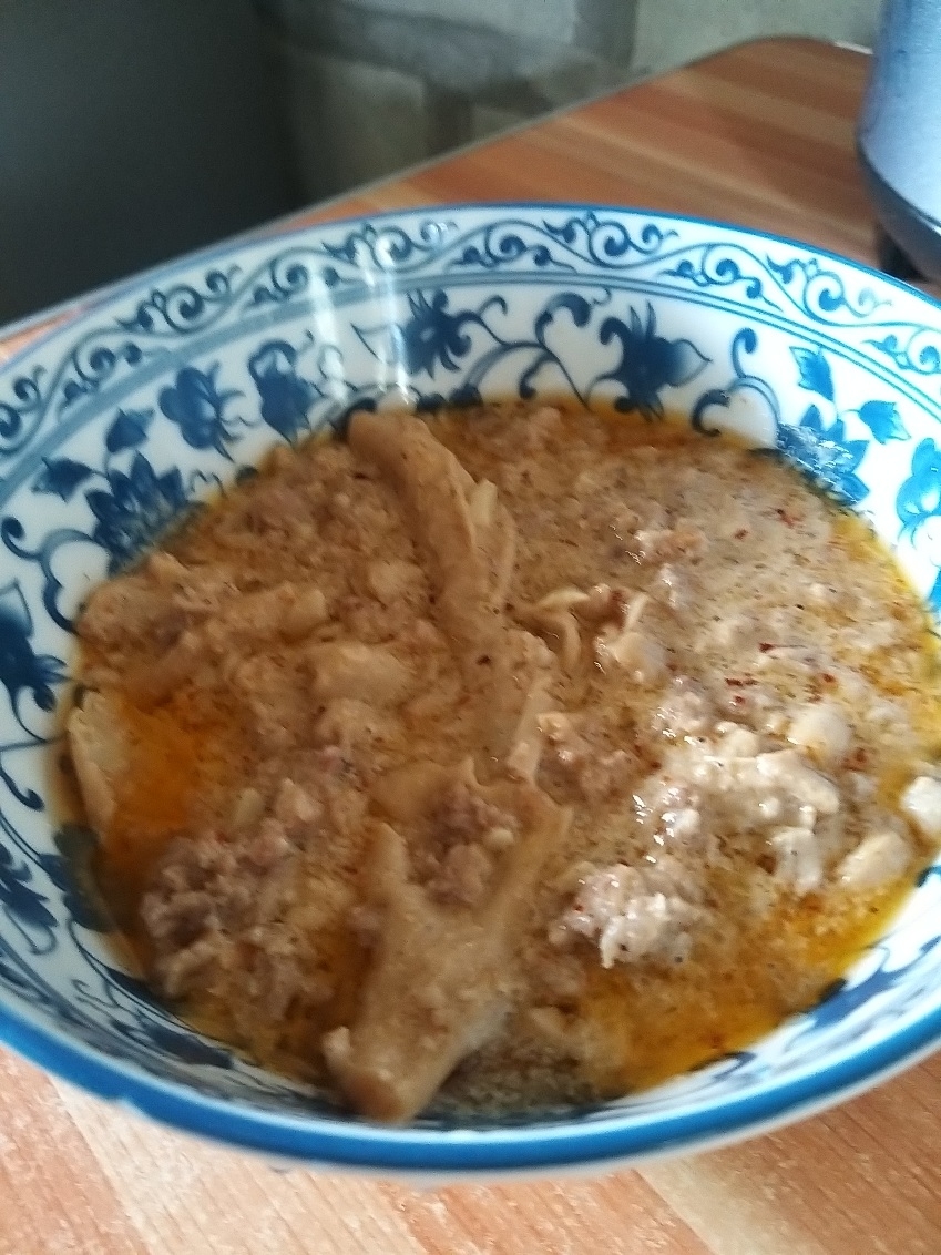 豚ひき肉とひらたけのバターミルク煮