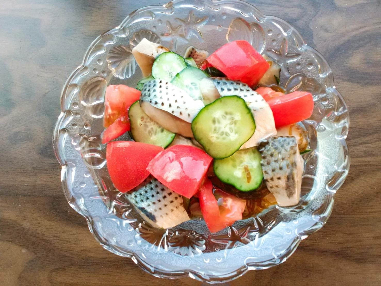 このしろとトマトと胡瓜ともずくの酢の物 レシピ 作り方 By のん７８６ 楽天レシピ