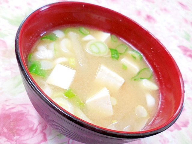 ❤大根と長葱と木綿豆腐のお味噌汁❤