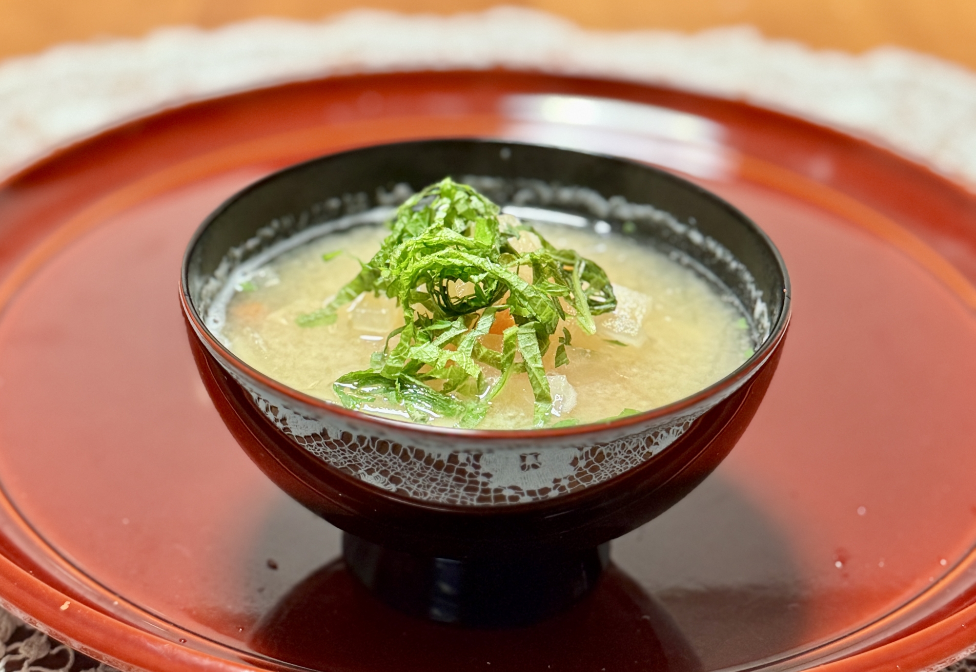 クタクタ大根と人参と大葉の☆味噌汁