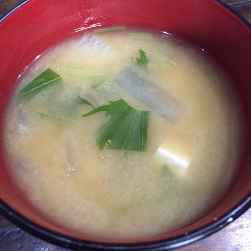 大根と水菜のお味噌汁