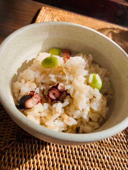 たこ焼きで余ったタコを使って作りました！美味しくて満足です♡