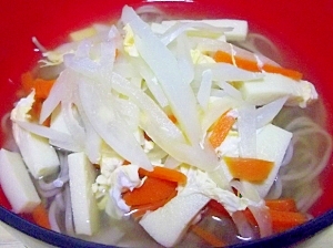 野菜と卵のお蕎麦