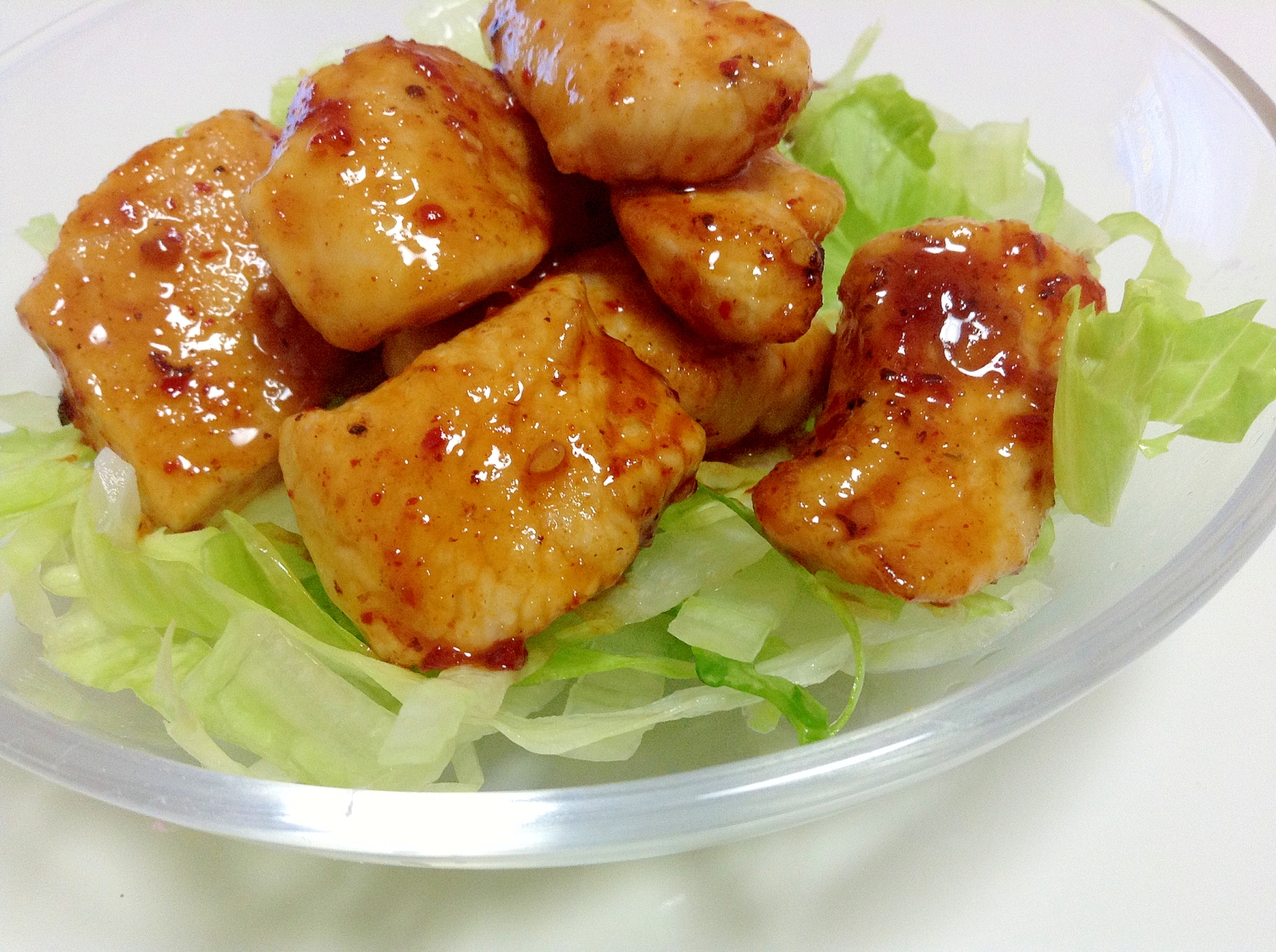 *鶏胸肉の甘辛コチュジャンソース炒め*