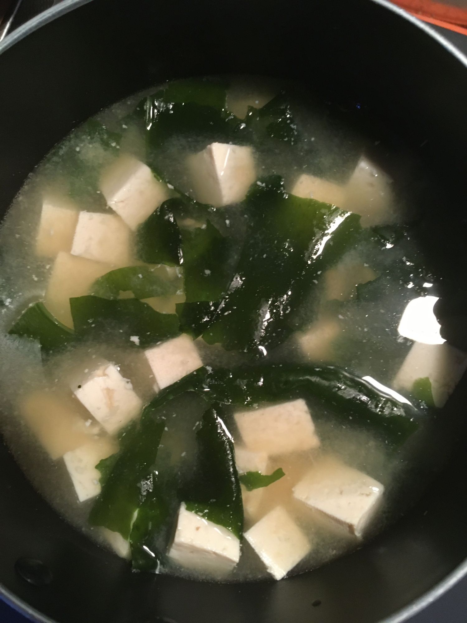 木綿豆腐とわかめのお味噌汁 レシピ 作り方 By おきぬ 楽天レシピ