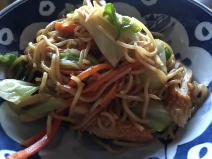 かんたん！ちくわ入り焼きそば☆