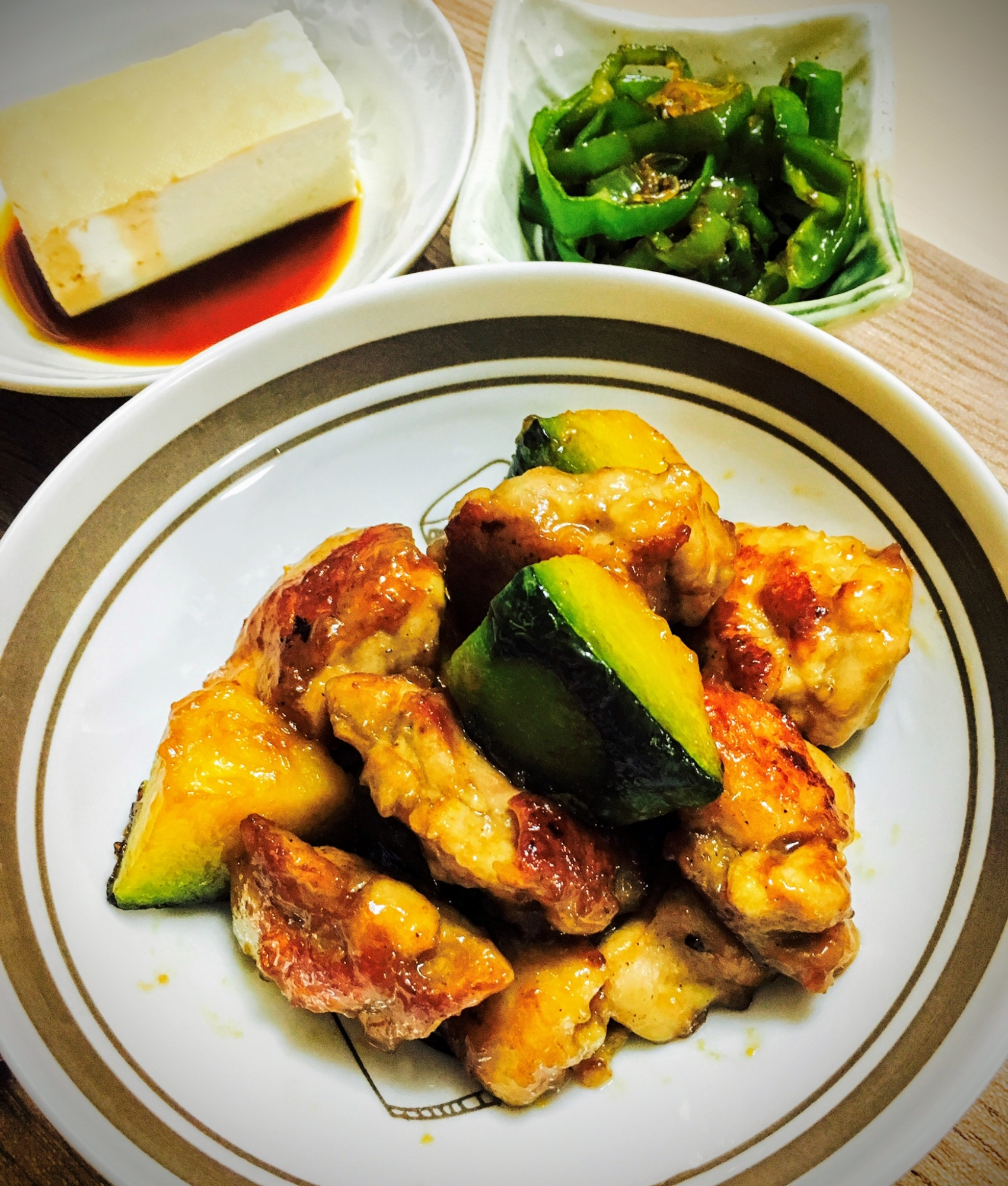 鶏とかぼちゃの甘辛炒め