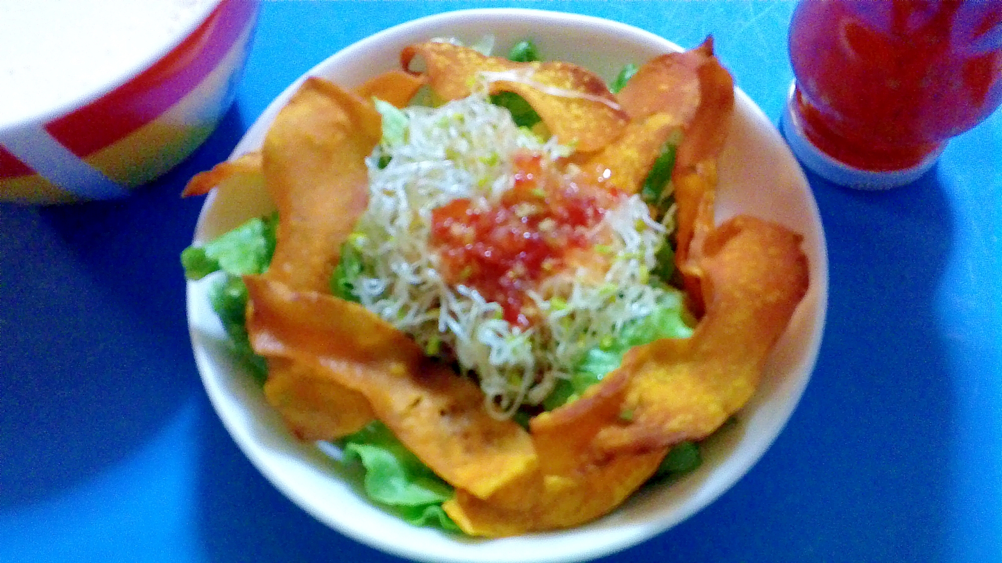 タイ風カボチャチップスサラダ