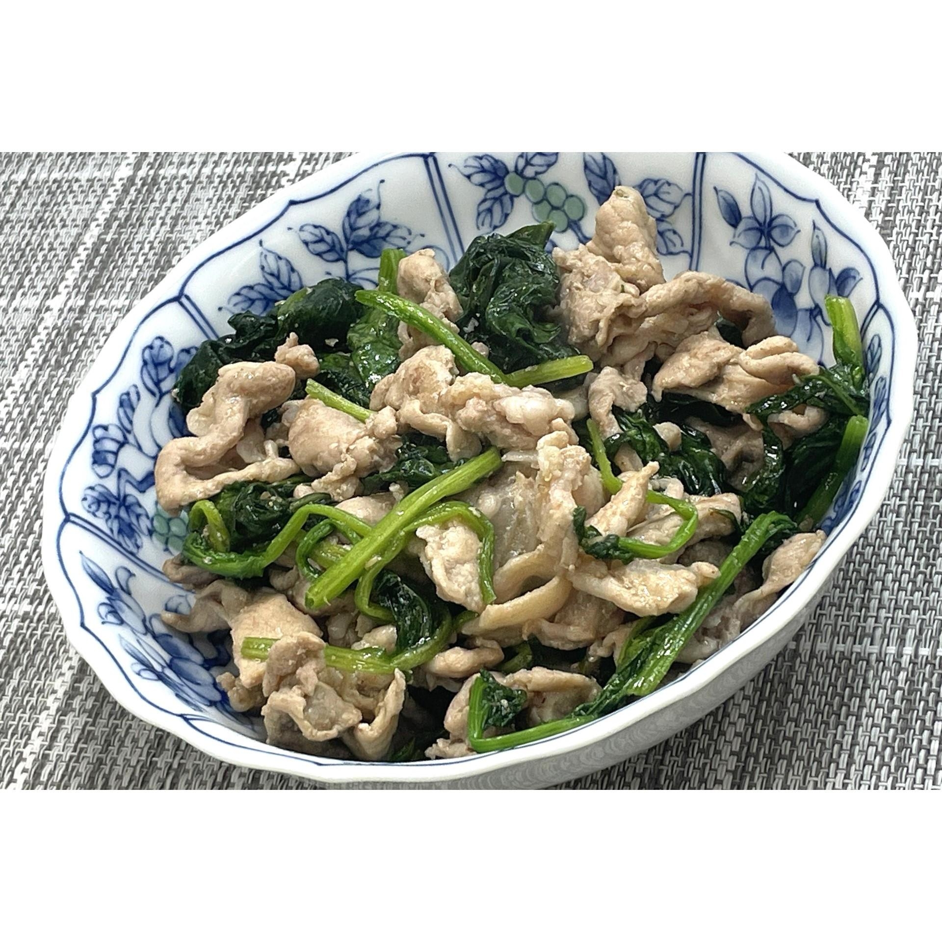 豚肉とほうれん草のオイスター炒め★動画あり★