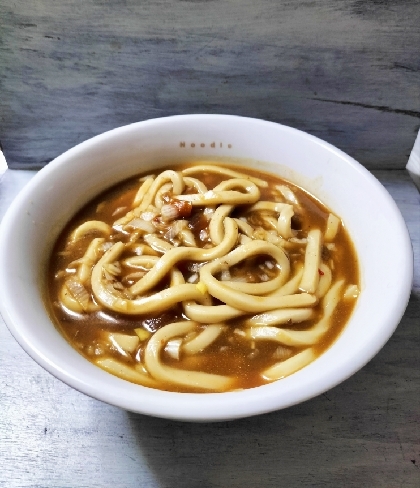 きょうはこちら♬白葱と生姜入れたら美味しいカレーうどんに✨すっかりぽかぽか体の中から温まりました❢素敵なレシピ感謝です(⁠◕⁠ᴗ⁠◕⁠✿⁠)❤