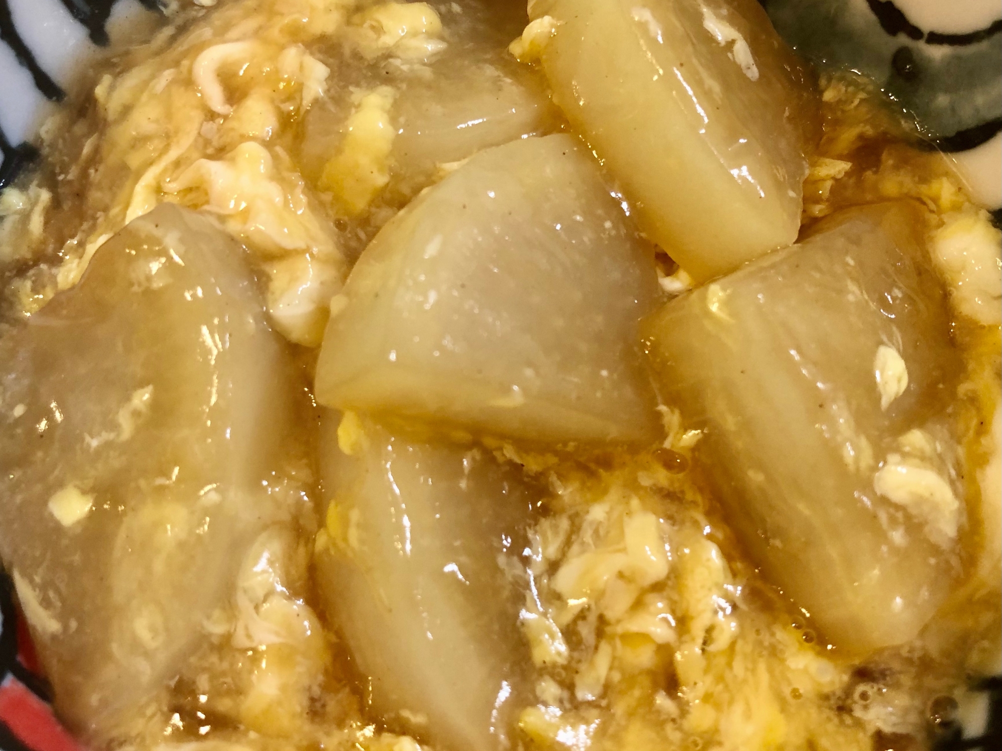 簡単副菜♫大根と卵のトロトロ甘旨煮込み