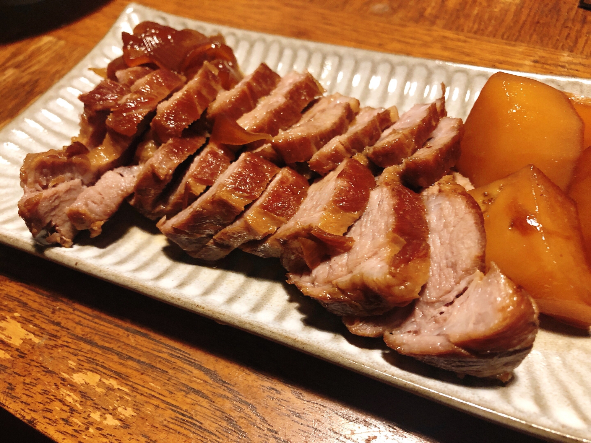 野菜も一緒に!簡単かさまし煮豚⭐