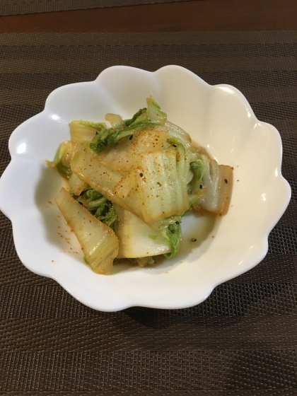 超簡単！3分で作る白菜のピリ辛炒め