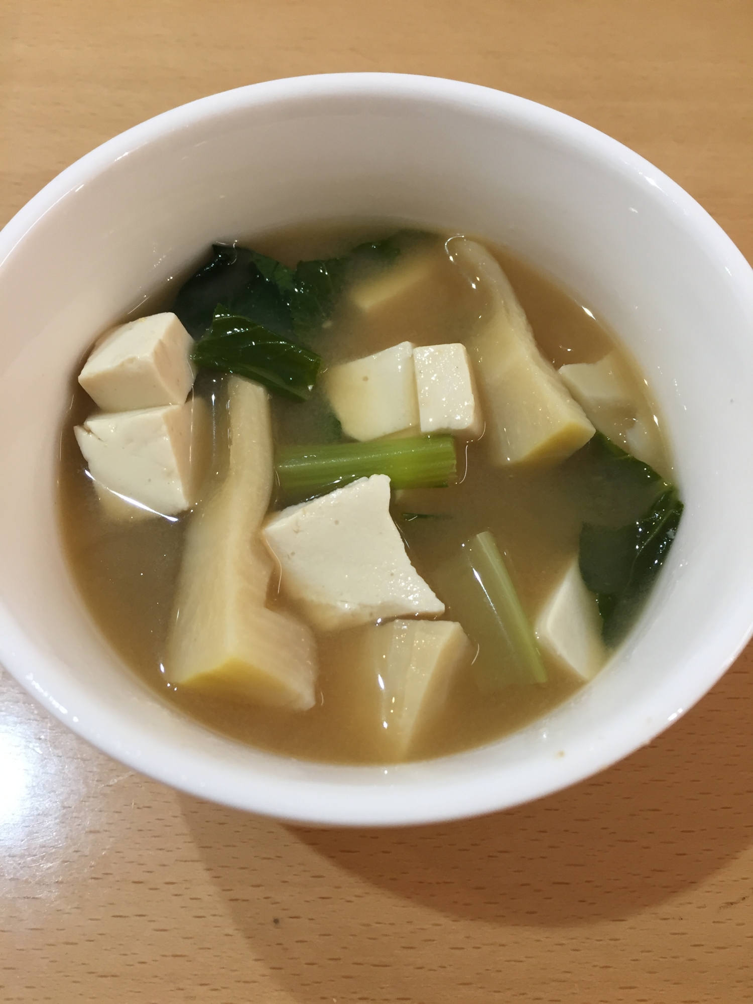 筍と小松菜の味噌汁