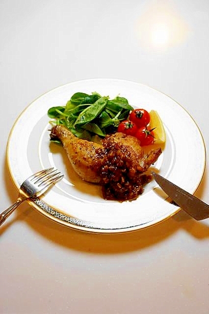 パーティーには！ローストチキン オニオンソース添え