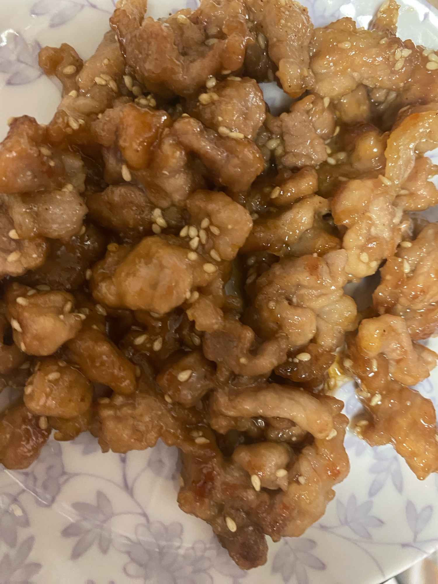 豚こまの醤油やき