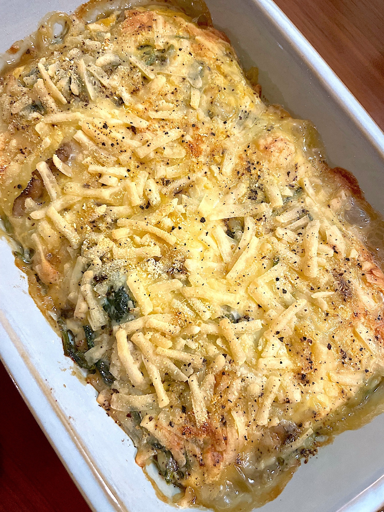 【生地なし】鮭とほうれん草とキノコのキッシュ