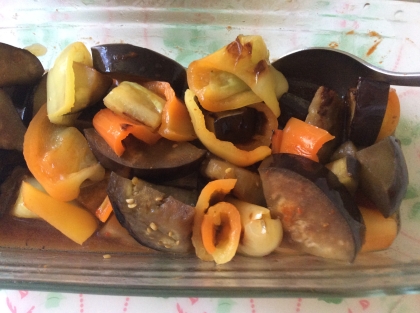 ししとうの代わりに熟れたパプリカで作りました。美味しいですね！