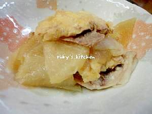春大根と豚バラと薄揚げのくったり煮