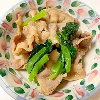 豚バラと小松菜の炒め物