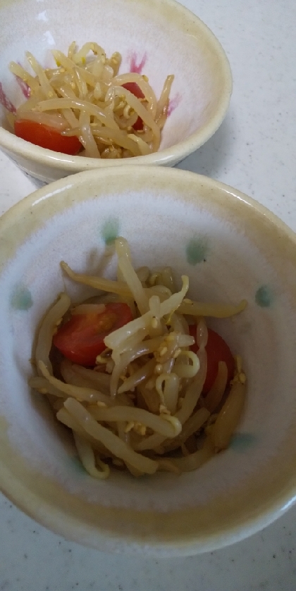 【電子レンジで】もやしとトマトのさっぱりナムル