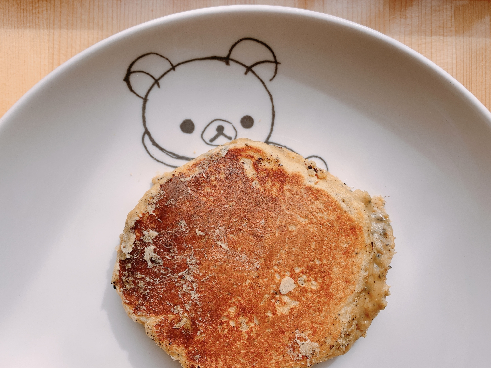 ブルーベリーときな粉のホットケーキ