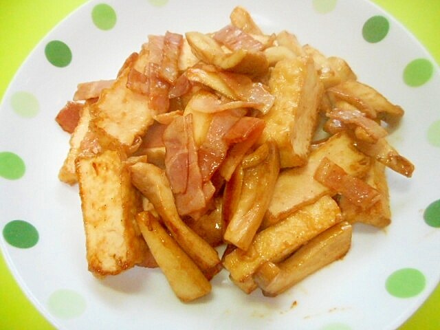 厚揚げとエリンギベーコンのオイスター炒め レシピ・作り方 by mint