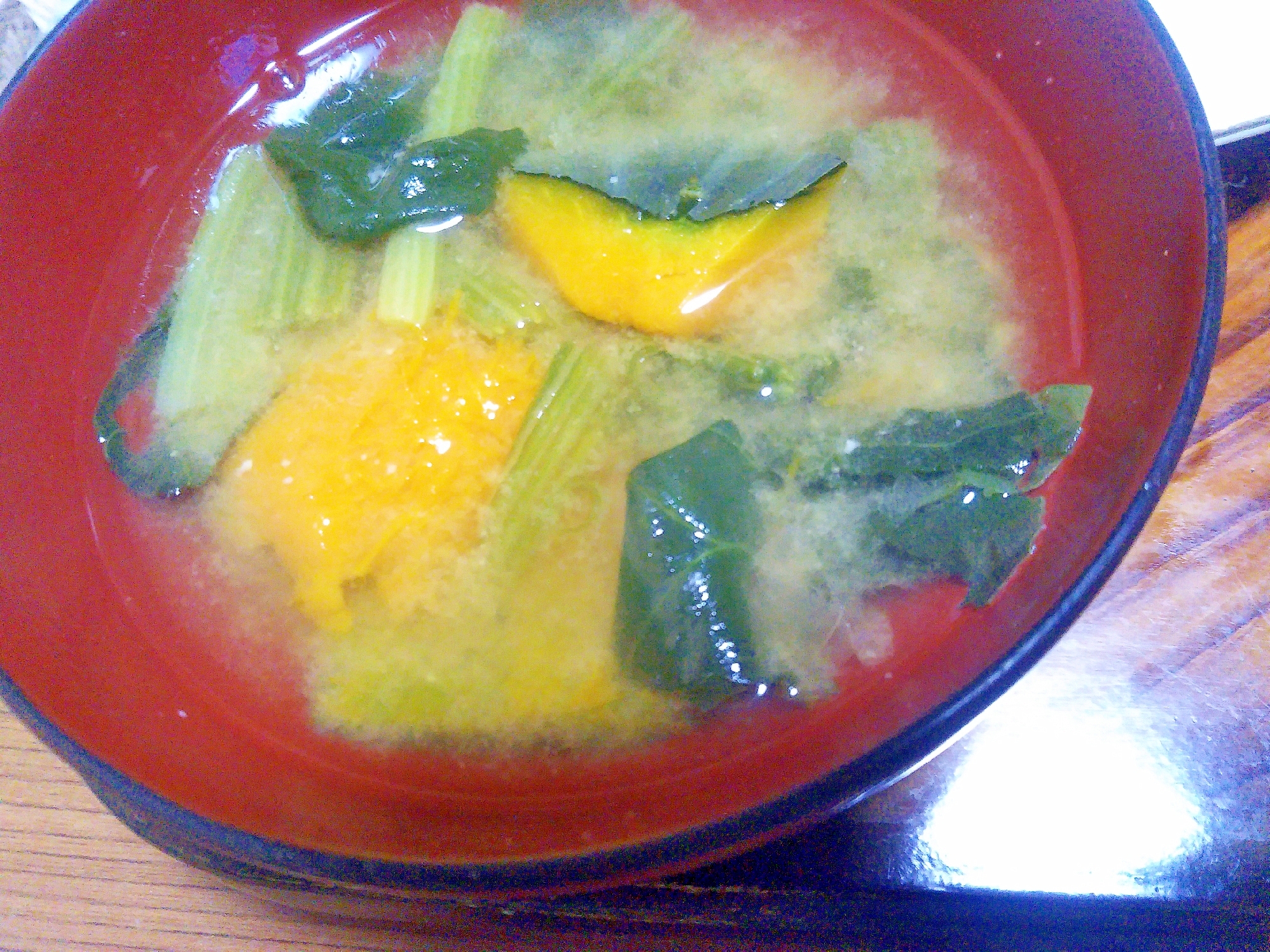 南瓜&小松菜の味噌汁