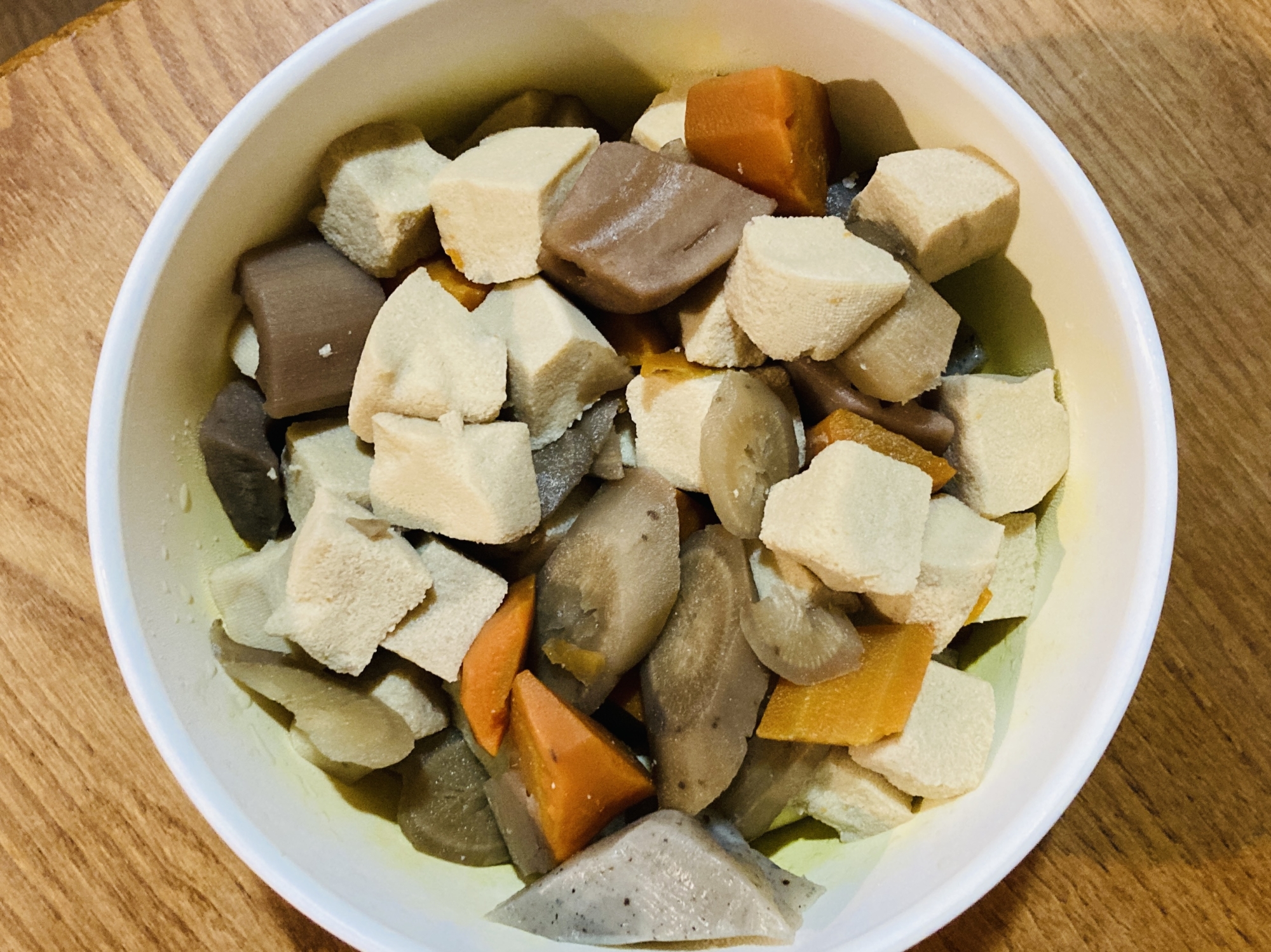 高野豆腐と根菜水煮の煮物