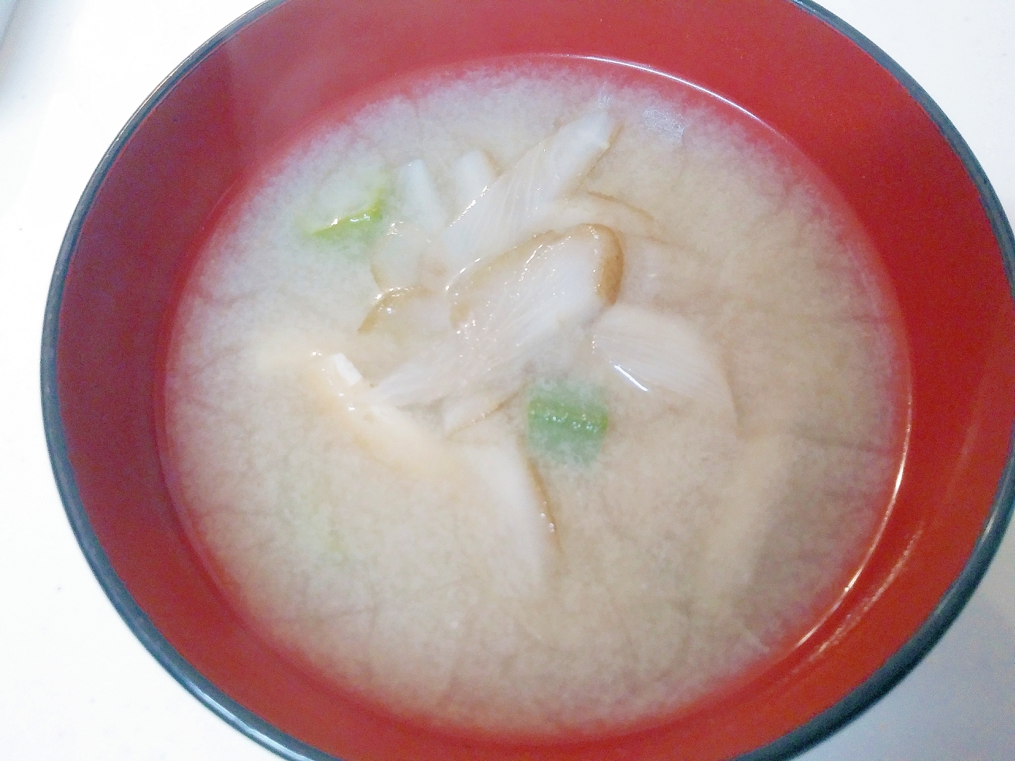 ごぼうとオクラ、油揚げの味噌汁☆