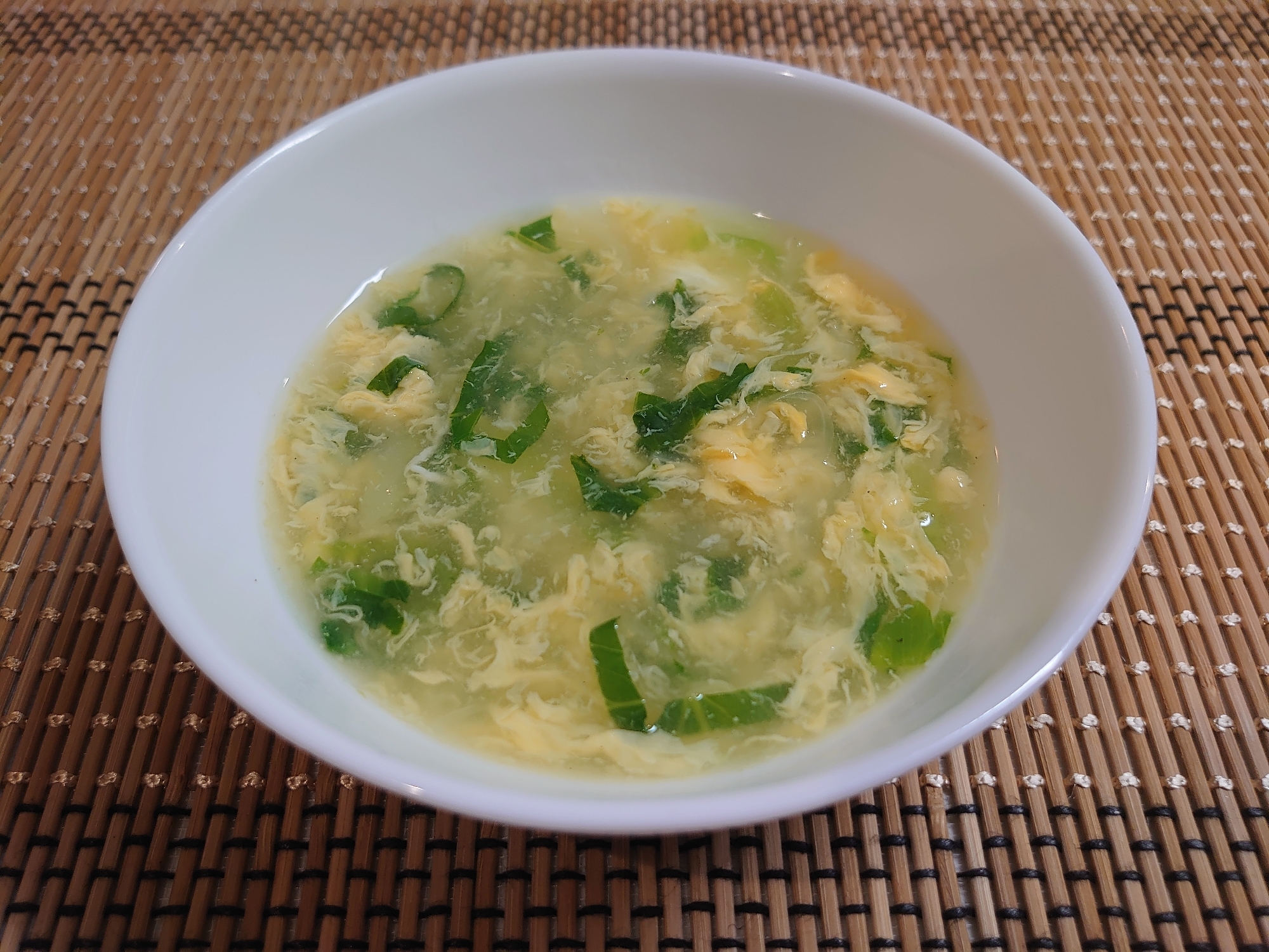 チンゲン菜と玉子のスープ