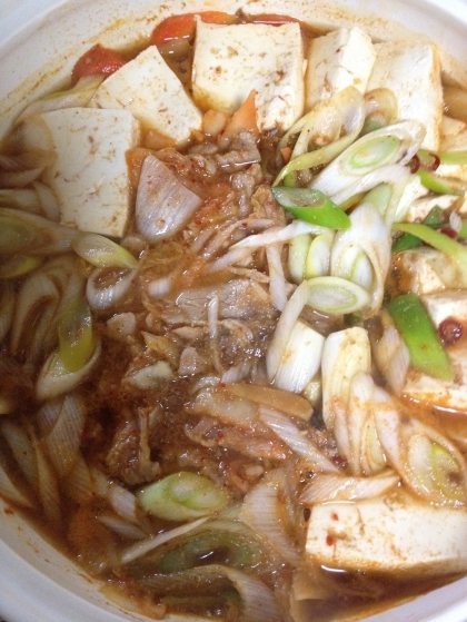 キムチと牛肉の韓国風鍋