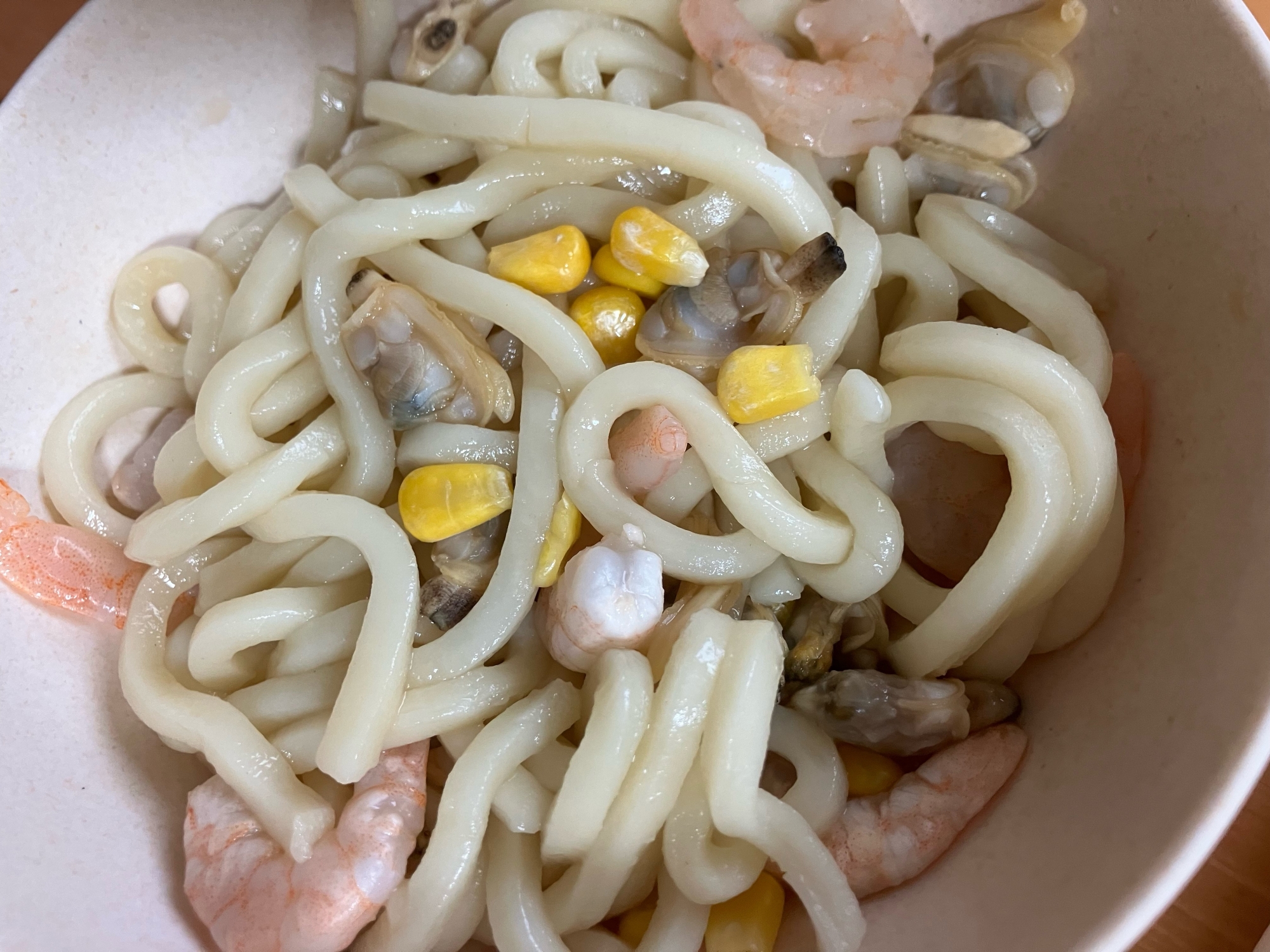 海鮮コーンうどん
