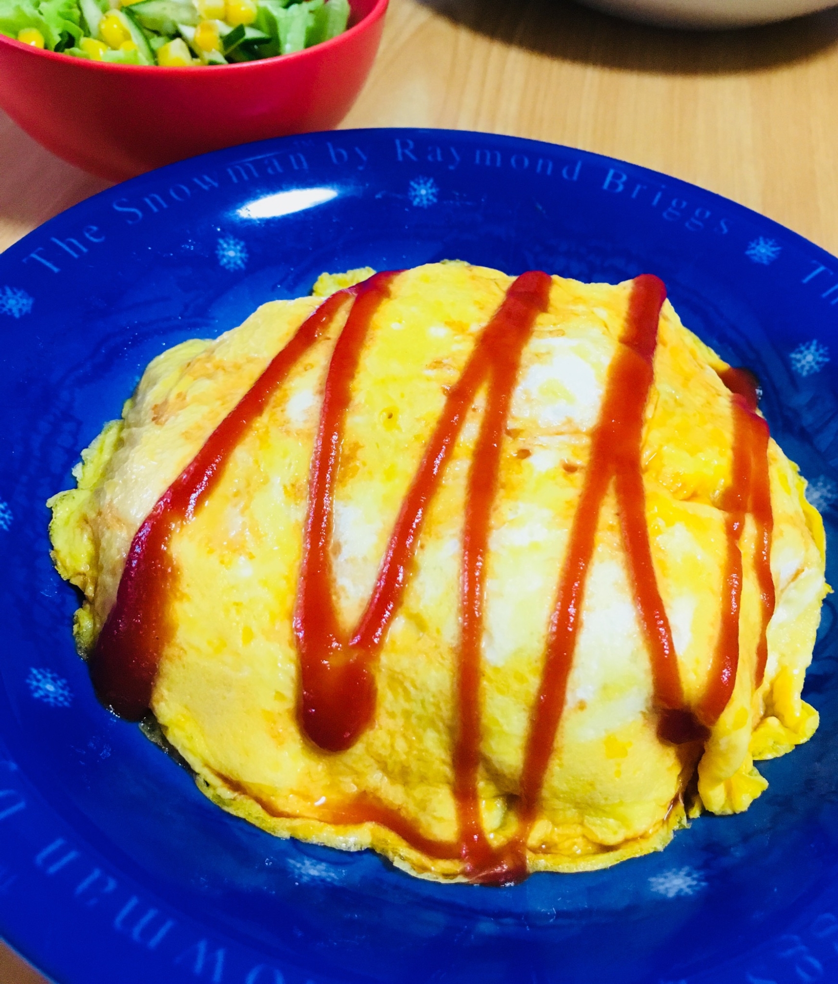 炊飯器一つで簡単チキンライス(オムライス)