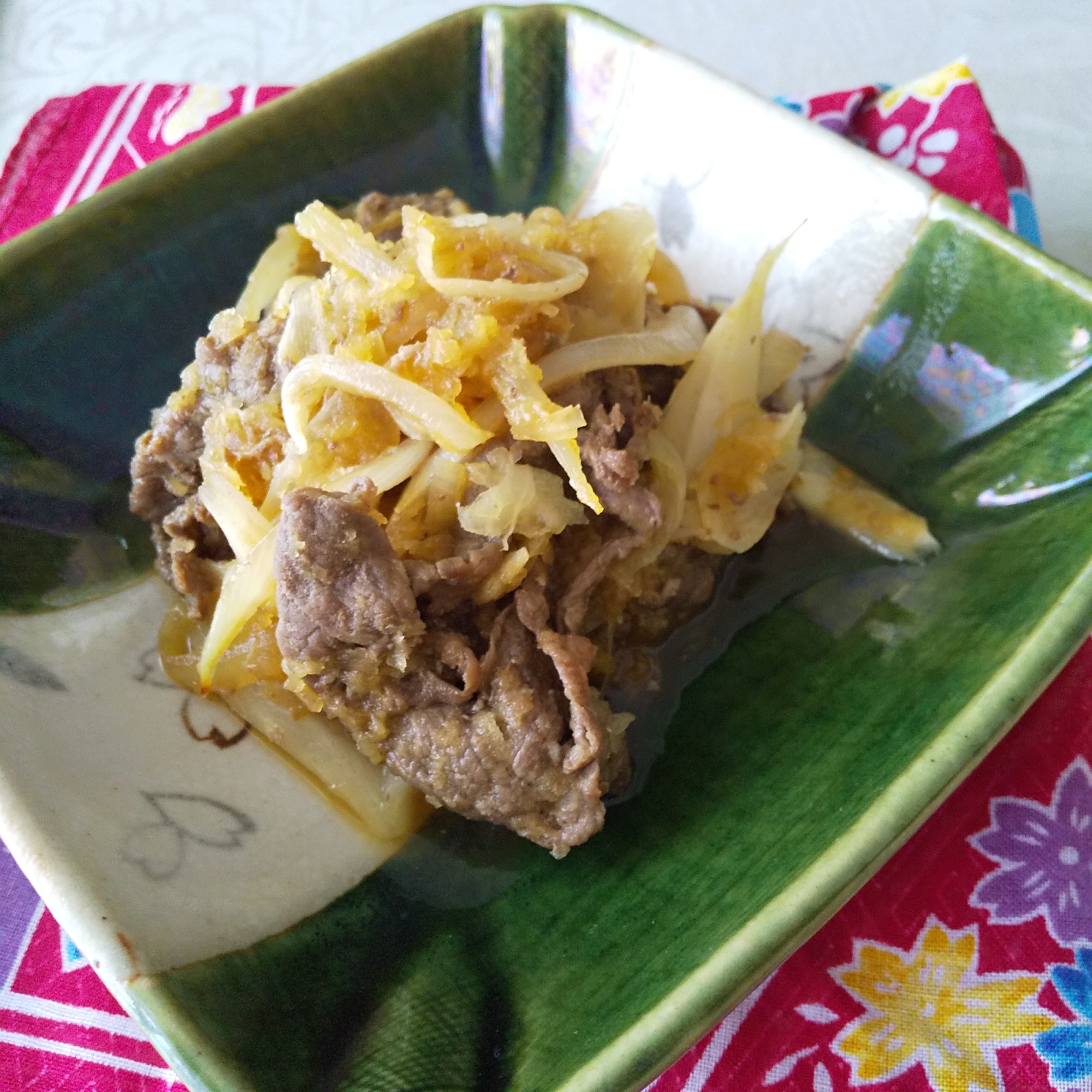 簡単♪牛肉と玉ねぎの大根おろし炒め