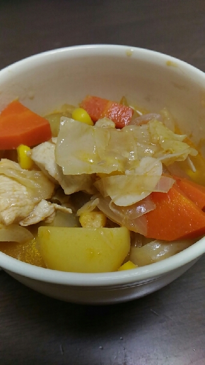 野菜と鶏肉のケチャップ煮