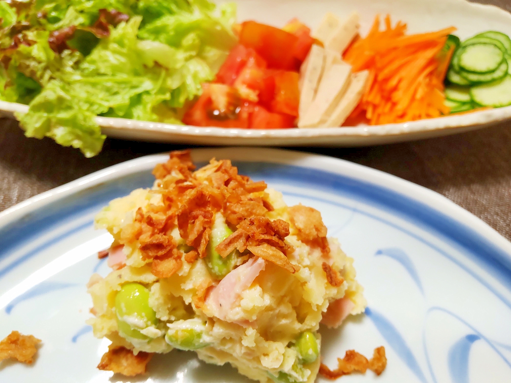 枝豆とハムの夏のポテトサラダ