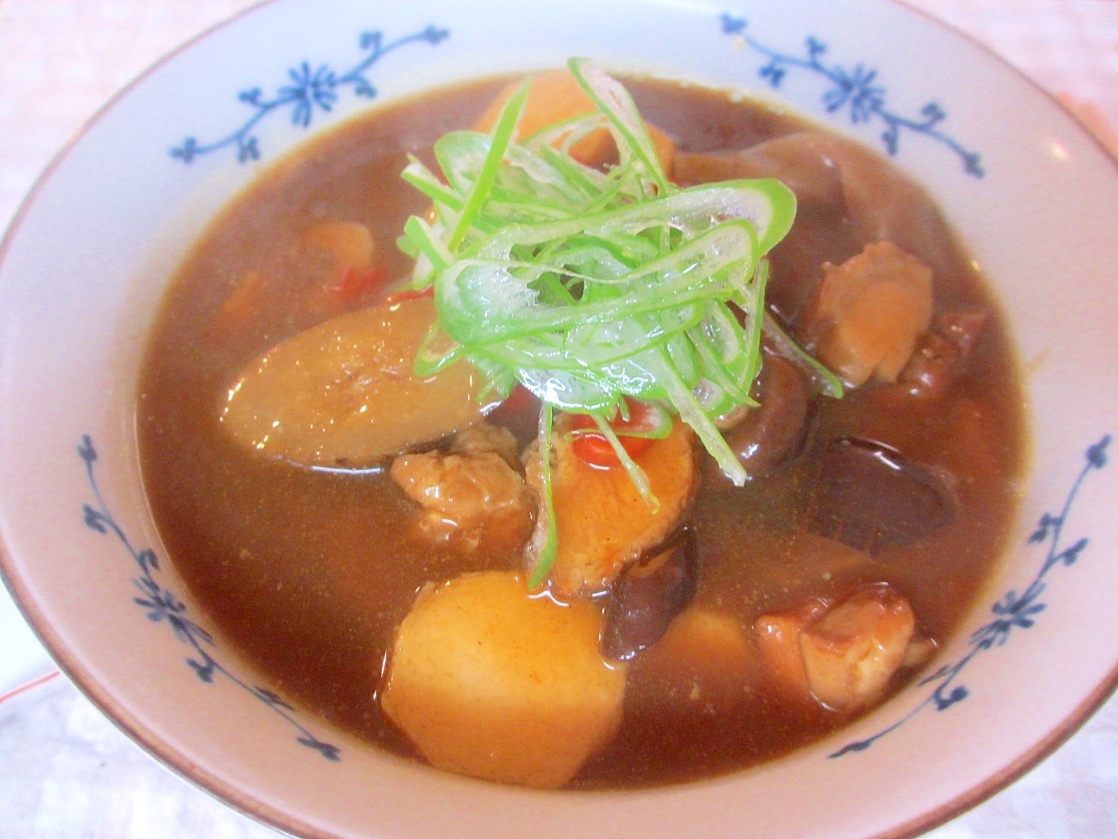 筑前煮カレーそば