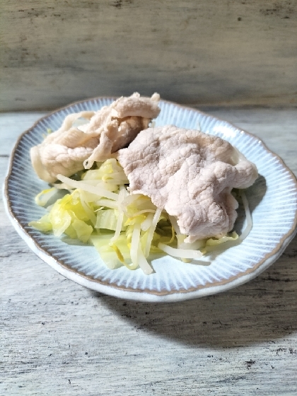 セロリ舞茸ニラもやし新玉ねぎ豚ロース蒸し
