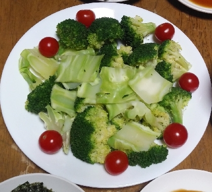 トマト味バーニャカウダソースで温野菜