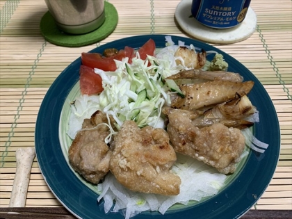 唐揚げ粉で鶏胸肉のソテー