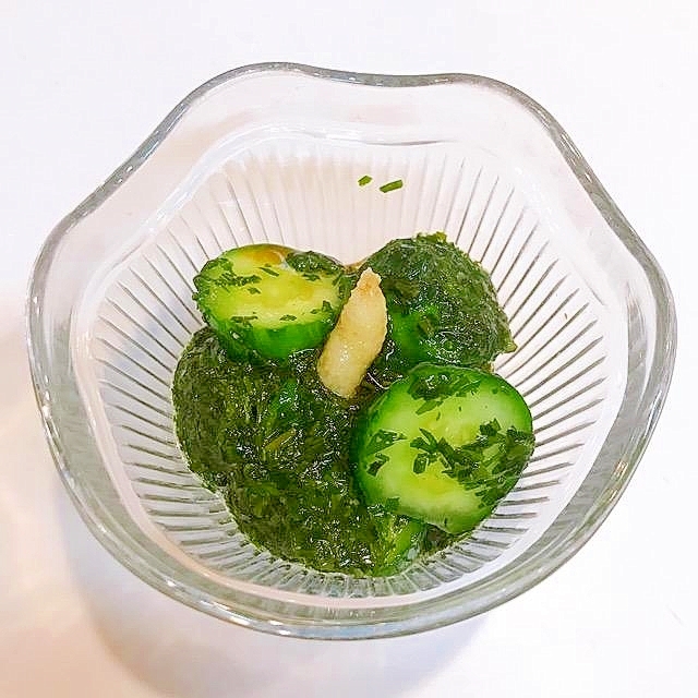 塩もみキュウリとギバサの あっさりポン酢和え レシピ 作り方 By Hana Swaeken 楽天レシピ