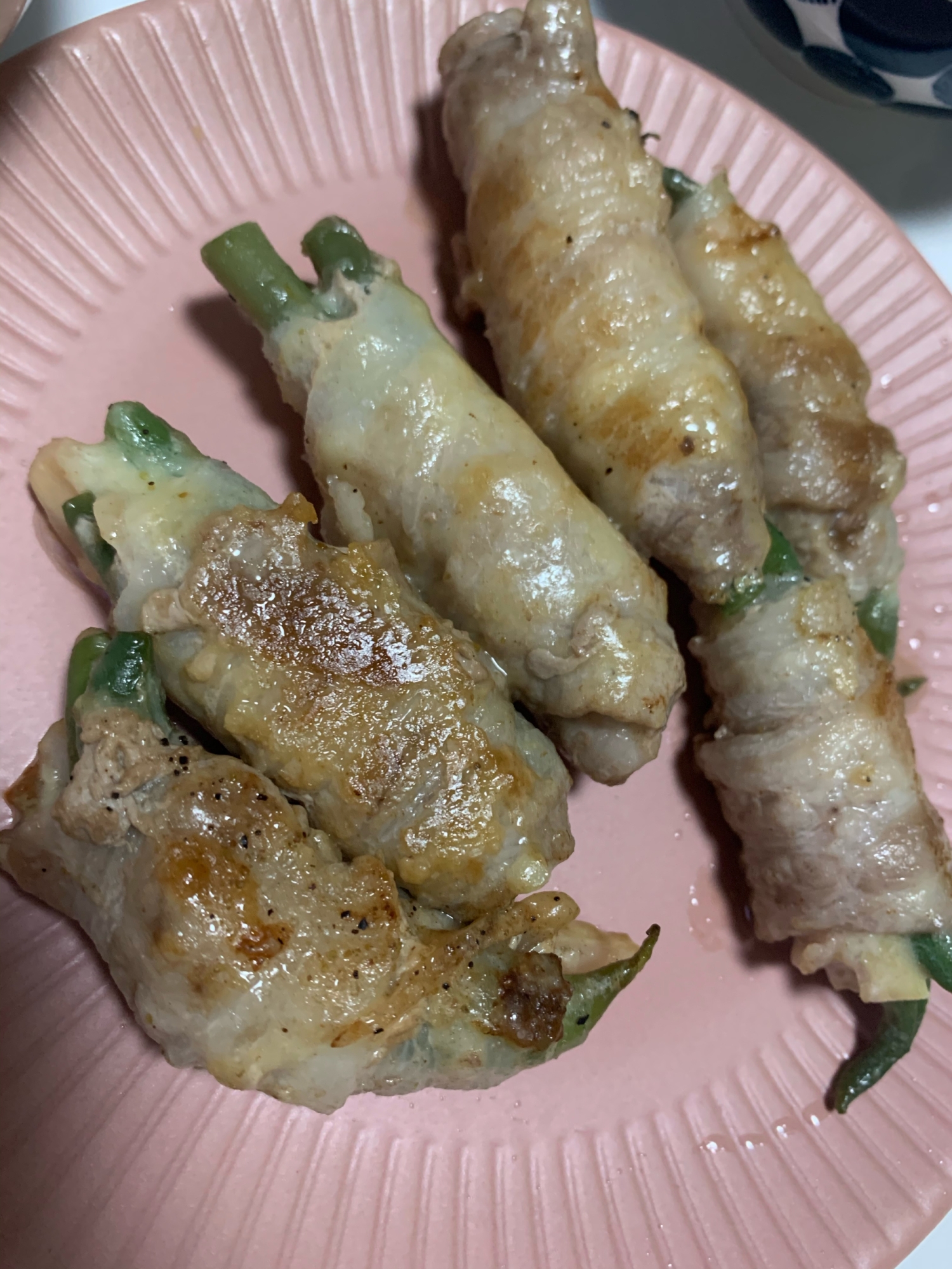 インゲンと新生姜の豚肉チーズ巻き！