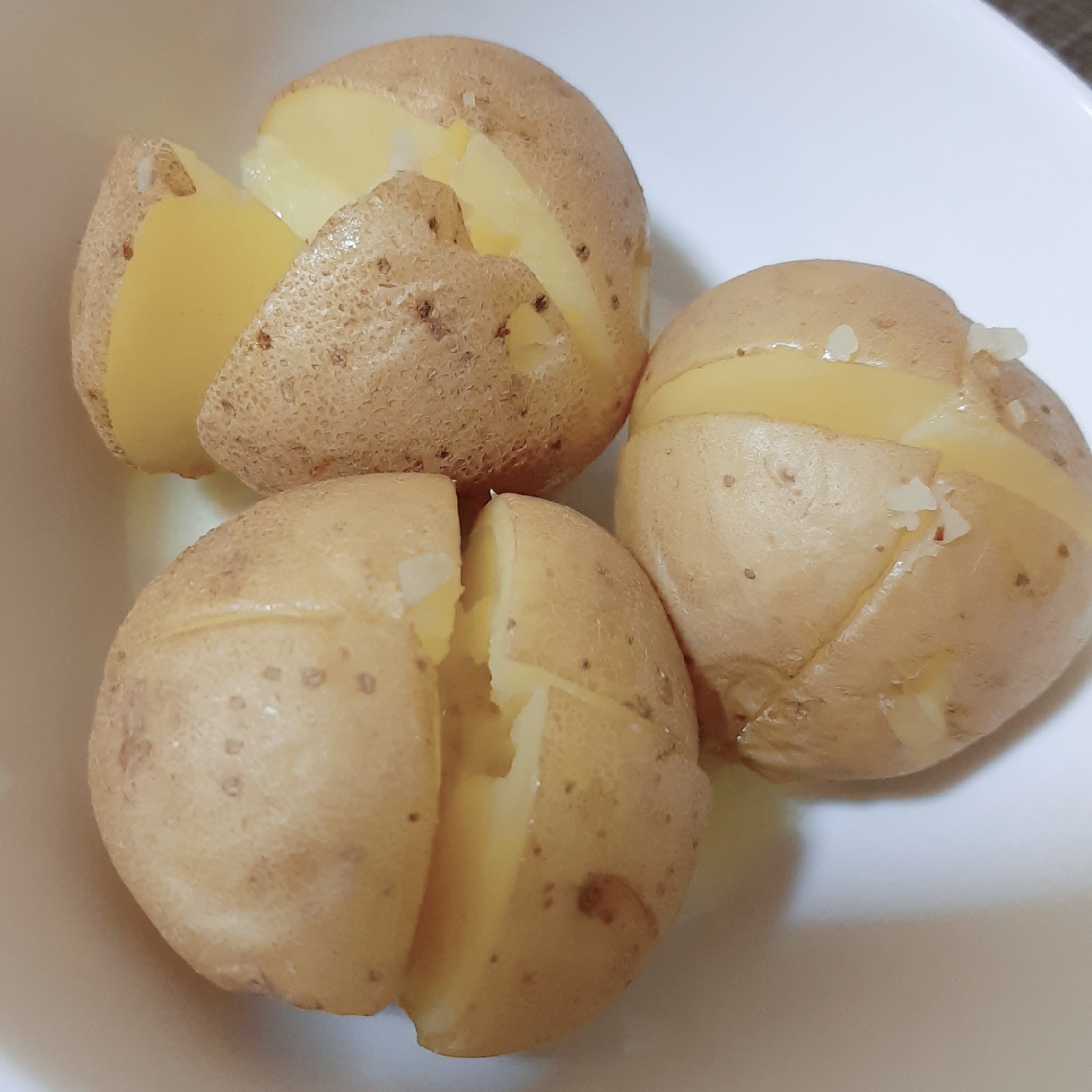 電子レンジで！蒸しじゃがいも